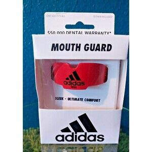 Adidas Sleek Ultimate Comfort Protective Red Mouth Guard One Size Fits All